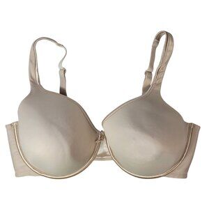 Vanity Fair Body Caress Full Coverage Bra Tan 38DD Underwire Seamless Pad 75335